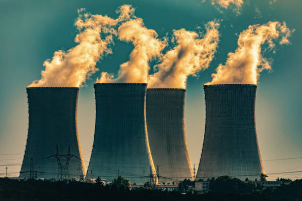 centrale nucleare dukovany, dukovany repubblica ceca - nuclear energy foto e immagini stock