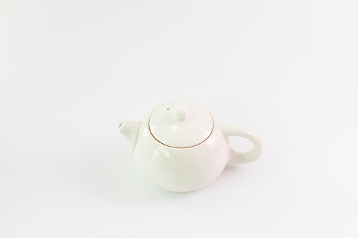 Vintage old kettle isolated on white background included clipping path.