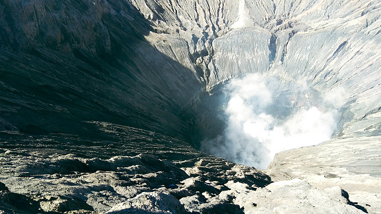 Inside view of the crater of mount Bromo.
