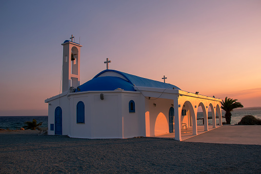 Thekla Chapel at sunset in Ayia Napa, Cyprus
