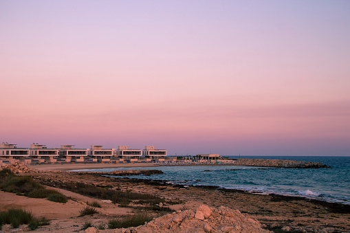 Construction work on the new marina in Ayia Napa, Cyprus in September 2021