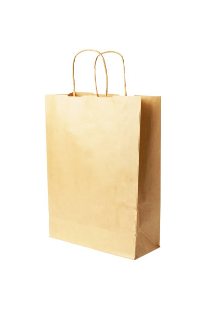 istock eco pack isolated on white . brown paper bag packaging template. 1340198658