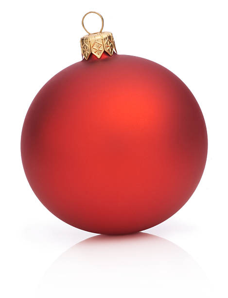 istock Christmas Red Ball Isolated on white background 134020174