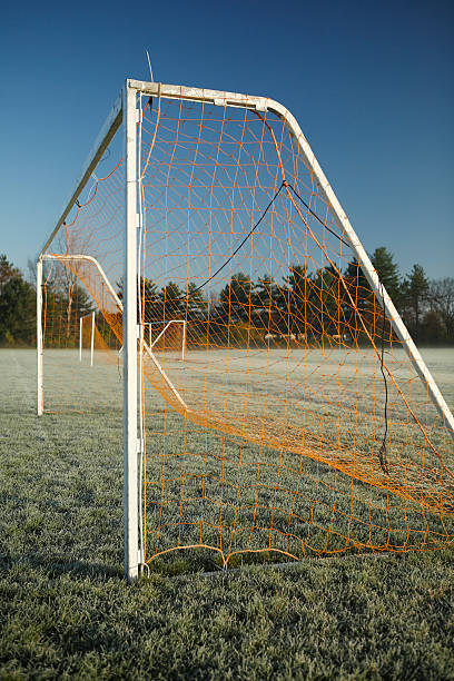istock Frosty Soccer Field Goal. 134020252