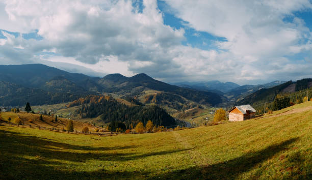 istock autumn mountain landscape with beautiful blue sky 1340202984
