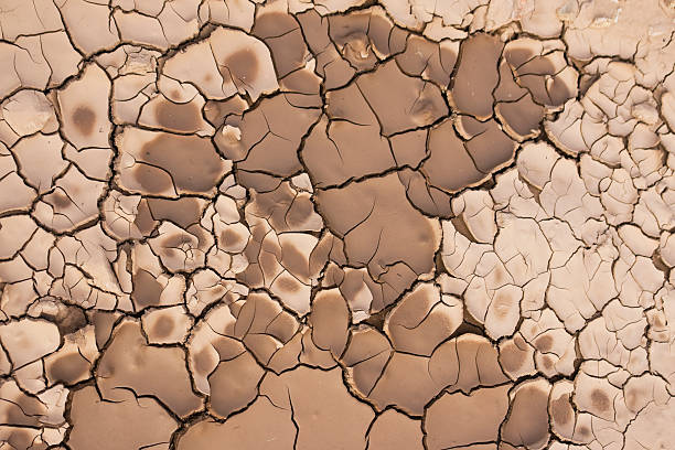 istock Close up of dry cracked ground 134020838