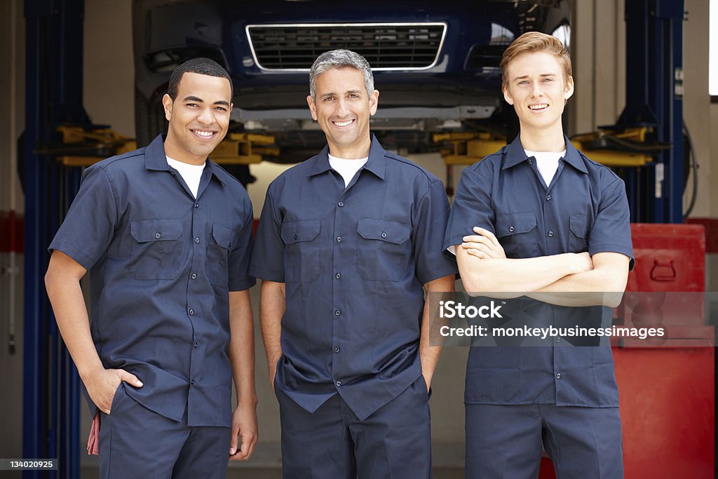 Mecânica no trabalho - Royalty-free Uniforme Foto de stock