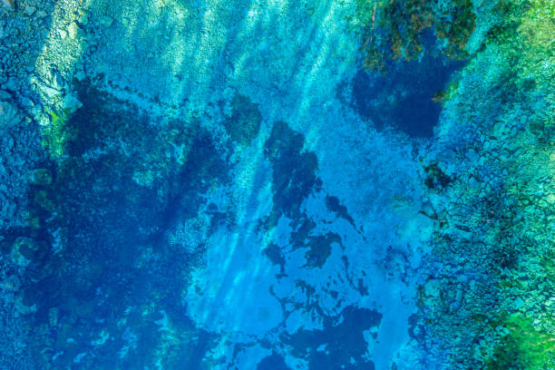 istock Aerial view of turquoise colored spring water. 1340211221