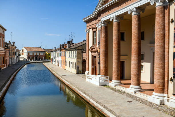 town of comacchio, ferrara, italy - comacchio bildbanksfoton och bilder