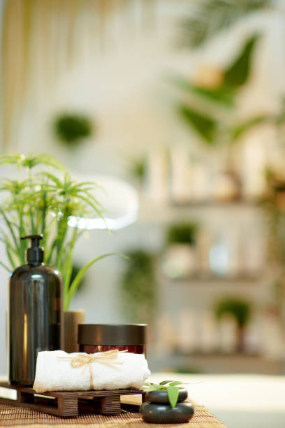 istock towel and cosmetics in modern beauty studio 1340212653