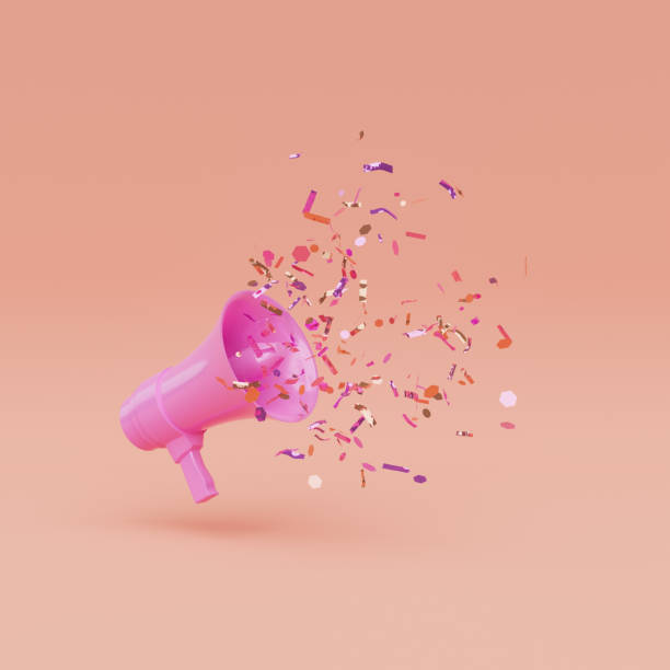 istock megaphone with confetti coming out of it 1340213030