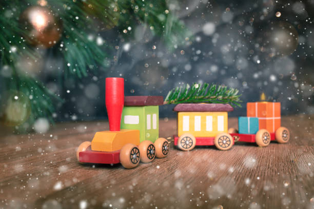 istock Miniature train for christmas card decoration 1340215292