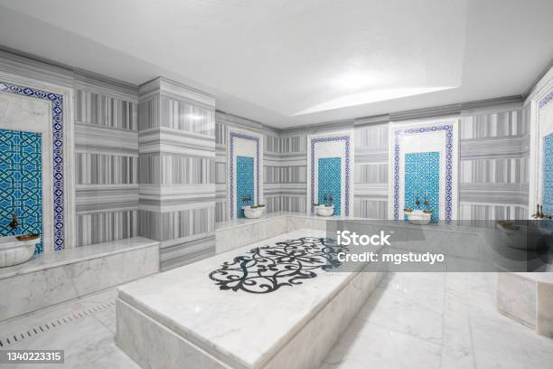 İnterior Of Turkish Bath Stock Photo - Download Image Now - Turkish Bath, Bathhouse, Bathtub