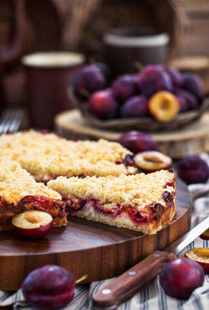 istock Homemade plum crumble cake 1340225020