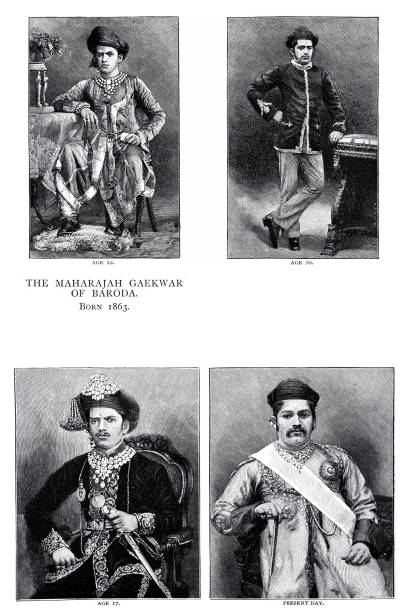 istock The Maharajah Gaekwad of Baroda in different ages 1340225814