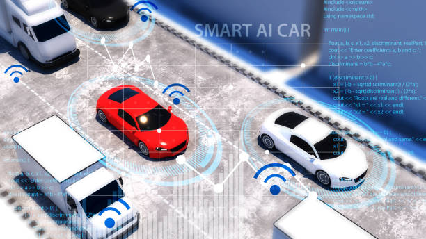 istock Detection and communication systems during driving.autonomous cars. 1340228851