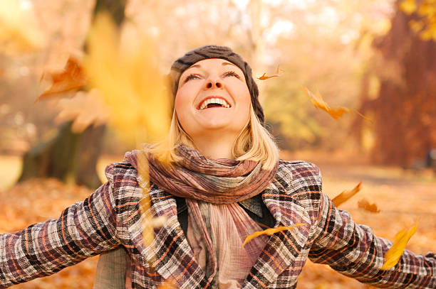 istock Woman enjoying autumn 134023205