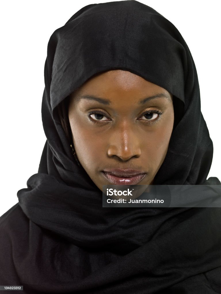 Inmigrantes mujer africana usando un Hijab - Foto de stock de Foto tamaño pasaporte libre de derechos