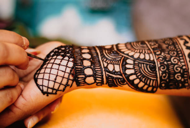 istock Mehandi design or natural henna design 1340238254