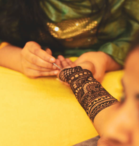 istock Mehandi design or natural henna design 1340238803
