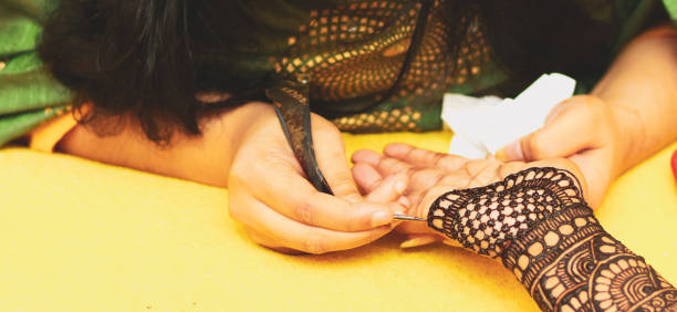 istock Mehandi design or natural henna design 1340239459