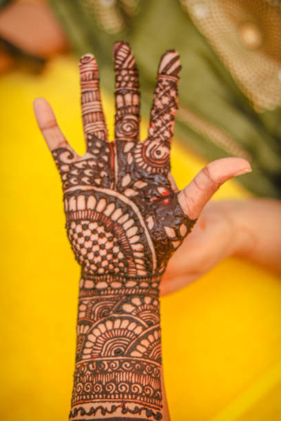 istock A beautiful Mehandi design on hand 1340240117