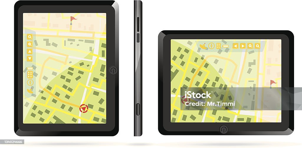 Système Gps - clipart vectoriel de Affaires d'entreprise libre de droits