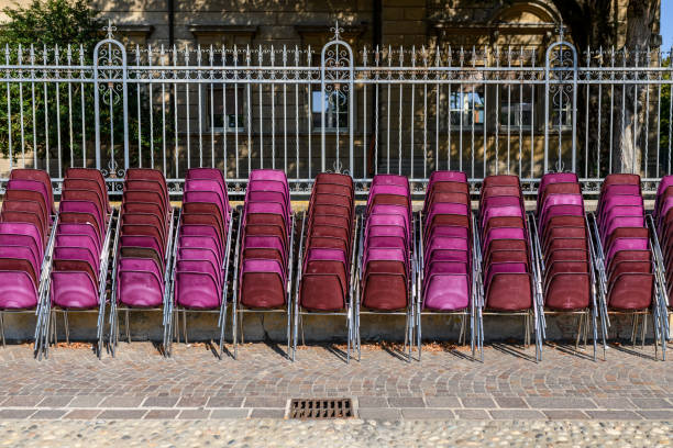 Town of Cento, Ferrara, Italy: Stacked chairs