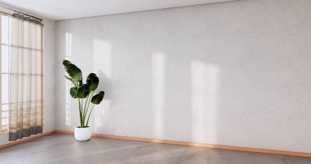 istock Empty room, white room, Clean modern room ,japanese style.3D rendering 1340248516