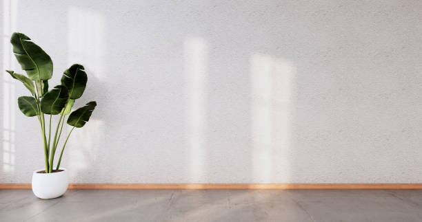 istock Empty room, white room, Clean modern room ,japanese style.3D rendering 1340248552