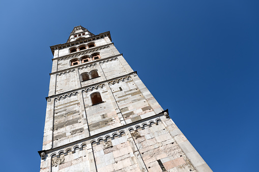 Lucca, Italy – September 29, 2016: A low angle shot of San Michele in Foro basilica church in Lucca, Italy