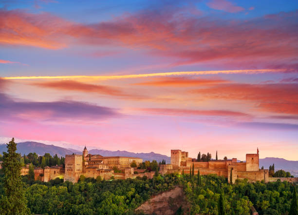 istock Alhambra sunset in Granada of Spain 1340252213
