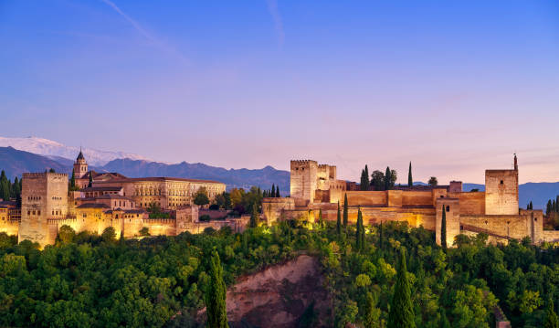 istock Alhambra sunset in Granada of Spain 1340252229