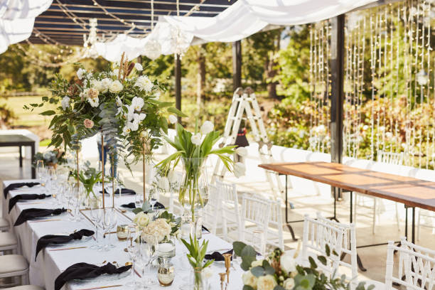 istock Shot of an elegantly decorated table at a wedding reception 1340253163