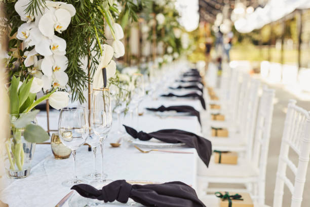 istock Shot of an elegantly decorated table at a wedding reception 1340253166