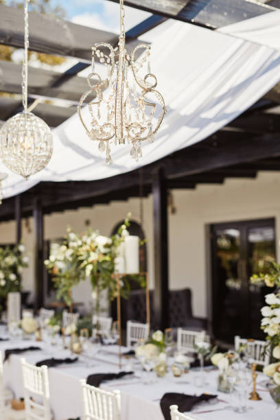 istock Shot of an elegantly decorated table at a wedding reception 1340253168