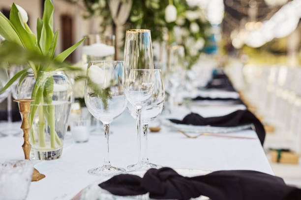 istock Shot of an elegantly decorated table at a wedding reception 1340253201