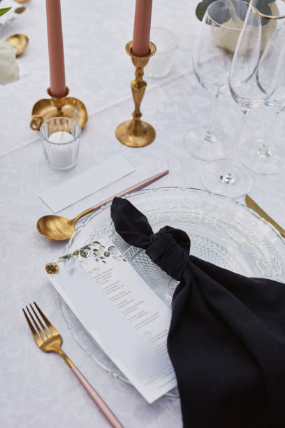 istock Shot of an elegantly decorated table at a wedding reception 1340254015