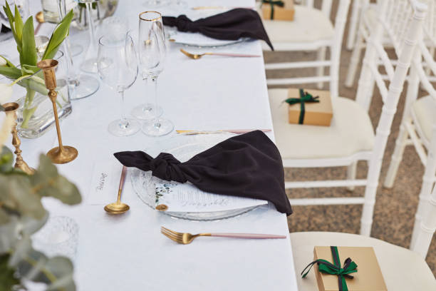 istock Shot of an elegantly decorated table at a wedding reception 1340254016