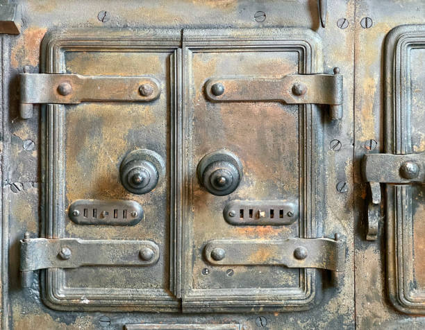 istock Cast iron doors on a traditional English country kitchen cooking range, England, UK 1340264940
