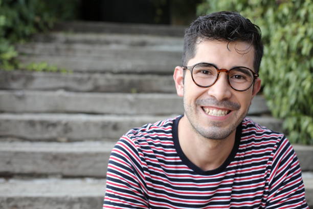 istock Ethnic man with eyeglasses portrait 1340265229