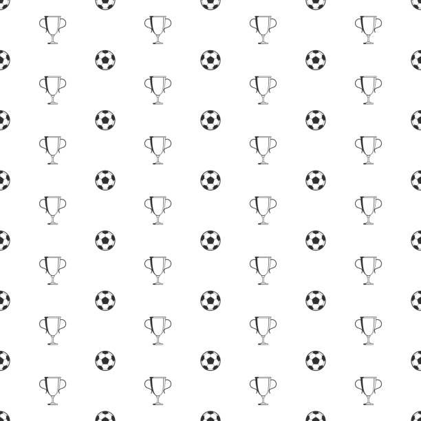 ilustraciones, imágenes clip art, dibujos animados e iconos de stock de patrón de balón de fútbol sin costuras. - crear escudos de futbol