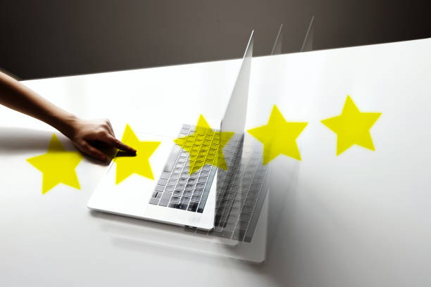 istock Star shapes with laptop 1340271825