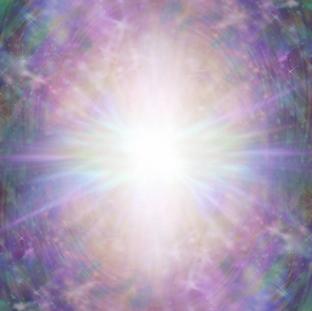 istock Ethereal fantasy spiritual light burst border frame 1340272139