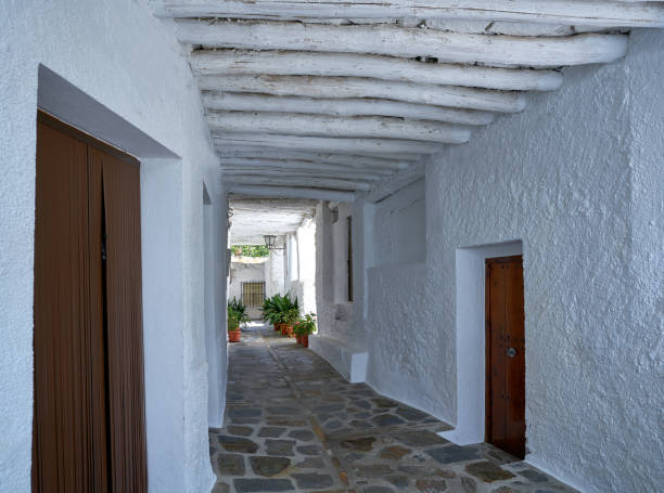 Alpujarras street in Granada at Pampaneira village of Andalusia Spain