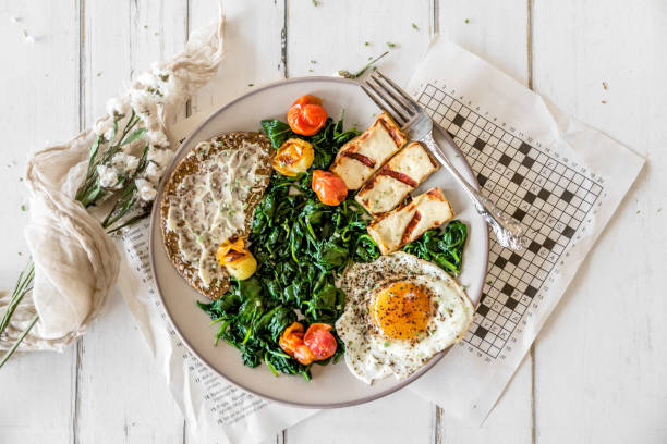 Perfect Keto BreakfastNOTE : crosswords is fake stock photo