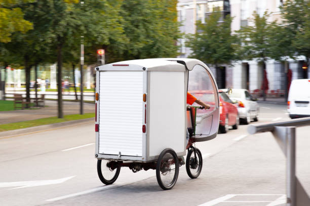 istock Sustainable delivery cargo bike 1340277629