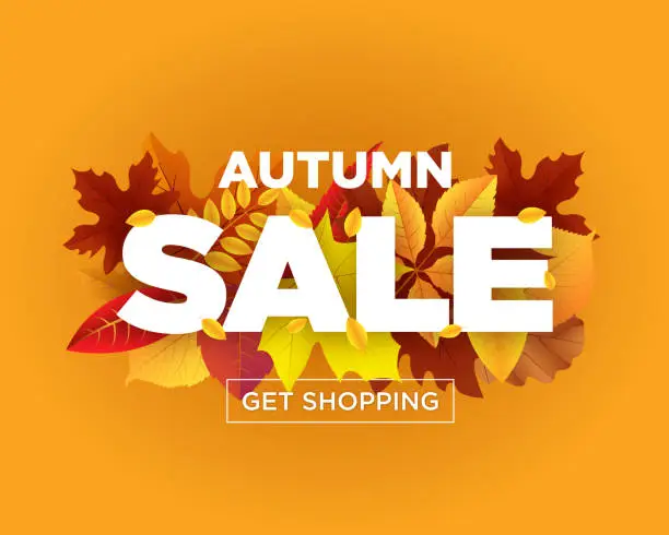 Vector illustration of Autumn Sale