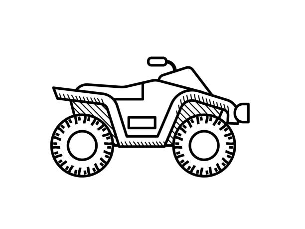 Drawing Of A Four Wheeler Coloring Pages Illustrations, Royalty-Free Vector  Graphics & Clip Art - iStock