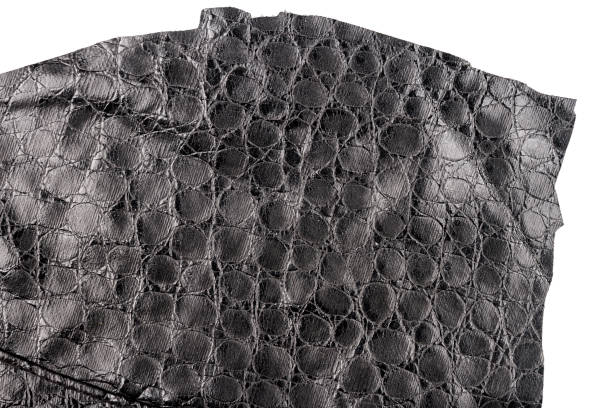 istock Piece of black artificial leather 1340292371